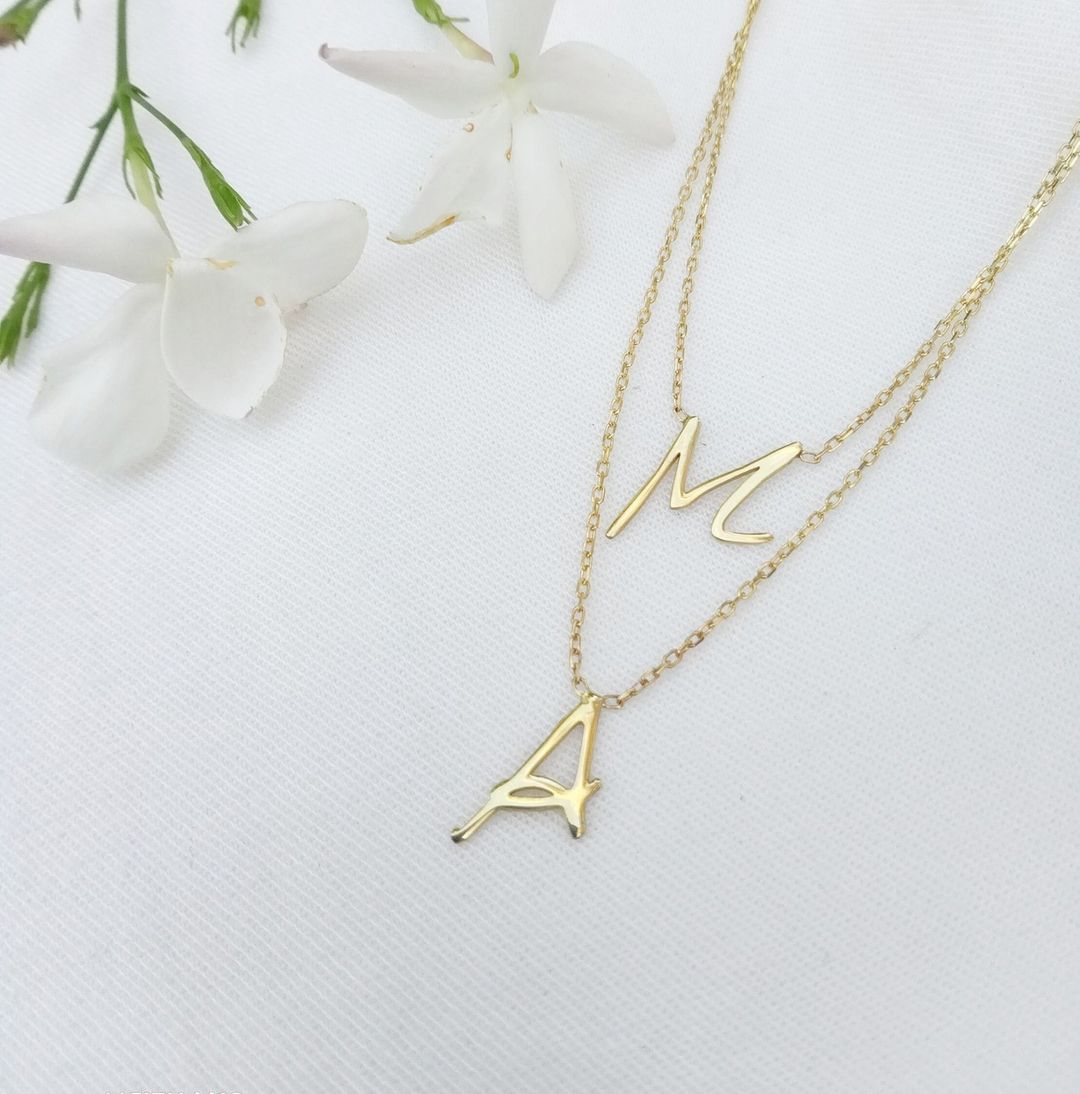 9k Gold Custom Letter Necklace
