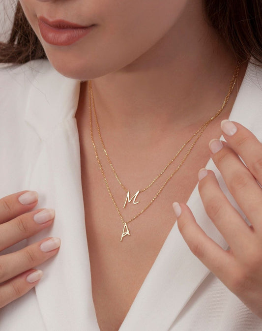 9k Gold Custom Letter Necklace