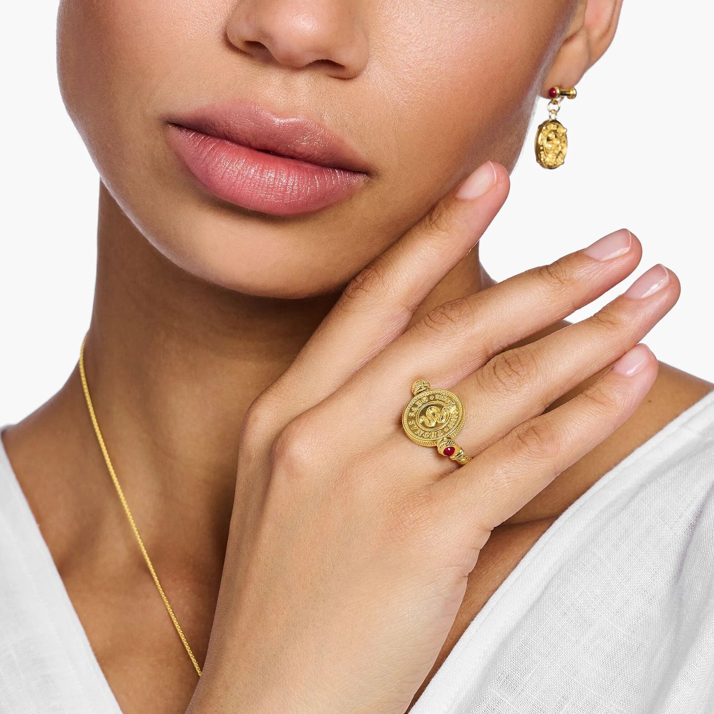 THOMAS SABO Rotating Coin Gold Ring