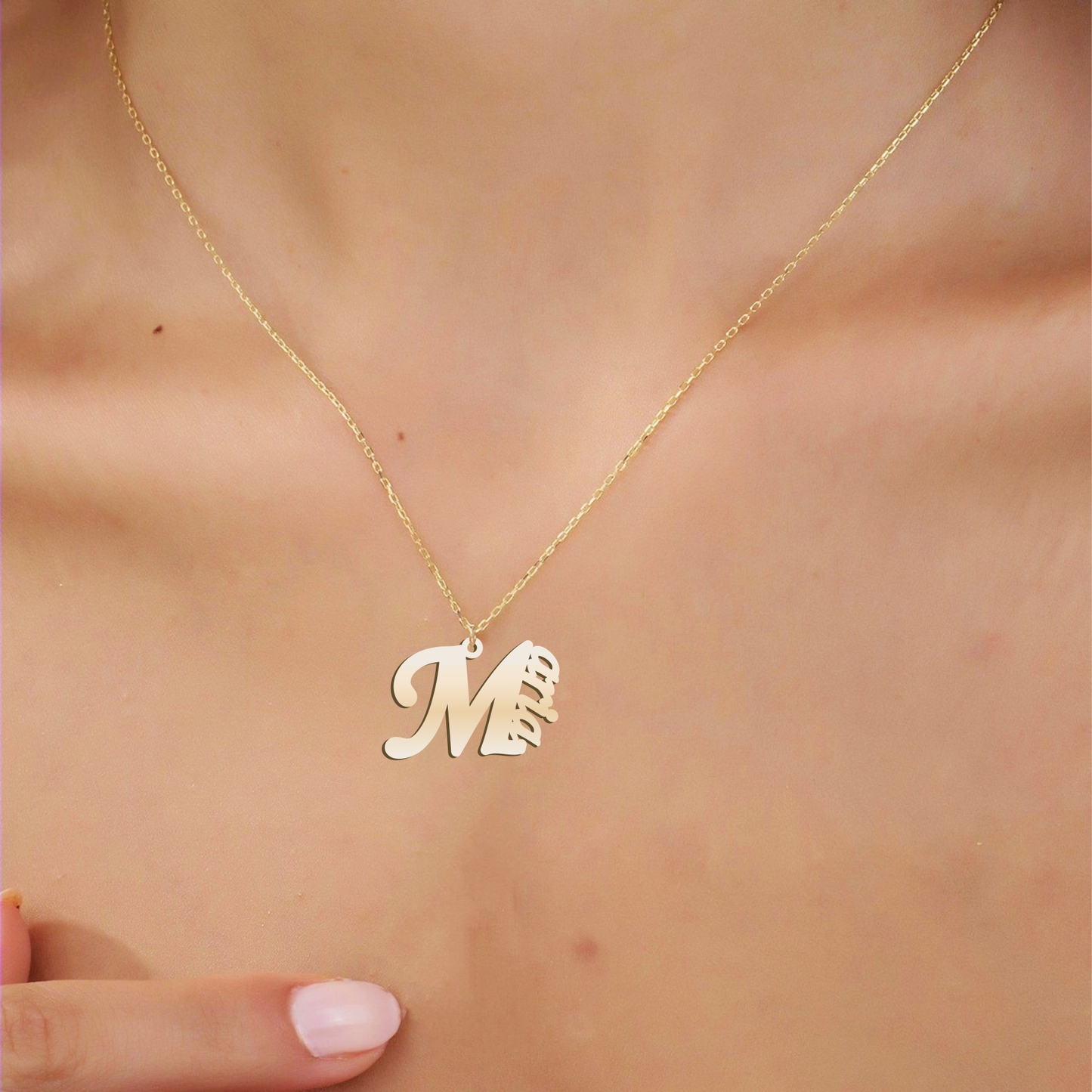 Big Letter Name Necklace