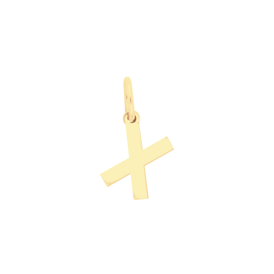 Prime & Pure 9K Yellow Gold Initial Pendant Letter X