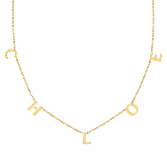 Spaced Letters Name Necklace