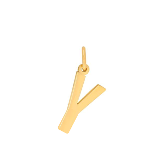 Prime & Pure 9K Yellow Gold Initial Pendant Letter Y