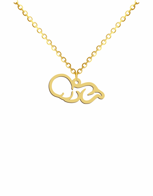 Sleeping Baby Line Necklace