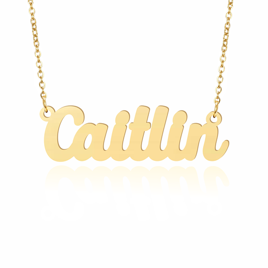 Prime & Pure 9K Yellow Gold Name Necklace Caitlin