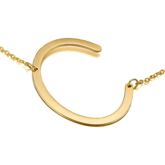 Sideway Big Letter Necklace