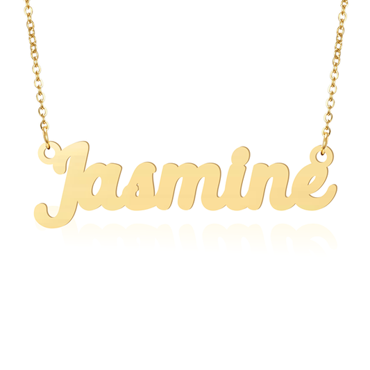 Prime & Pure 9K Yellow Gold Name Necklace Jasmine