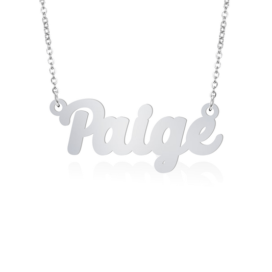 Prime & Pure 9K White Gold Name Necklace Paige