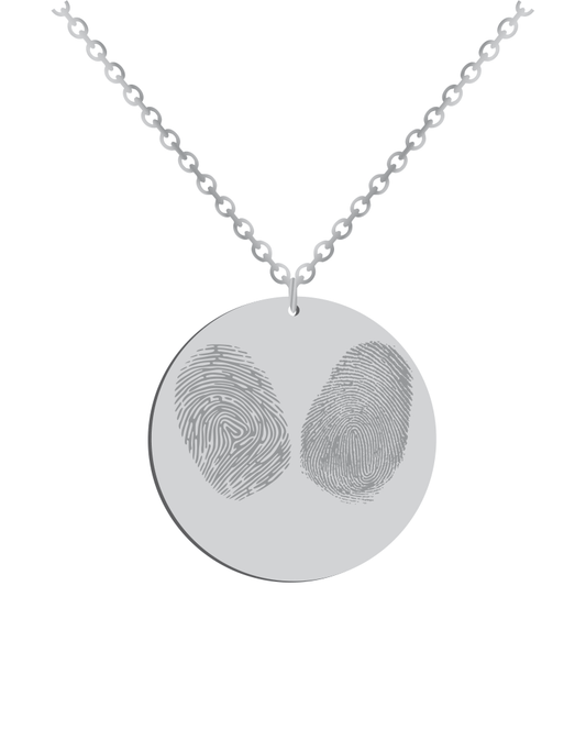 Couples Finger Prints Necklace