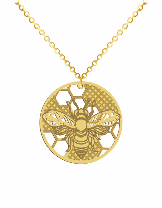 Bee in Circle Necklace