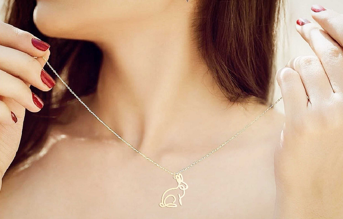 Rabbit Line Necklace