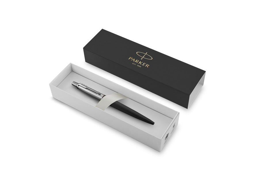 Parker Jotter Bond Street Black Chrome Trim Ballpoint