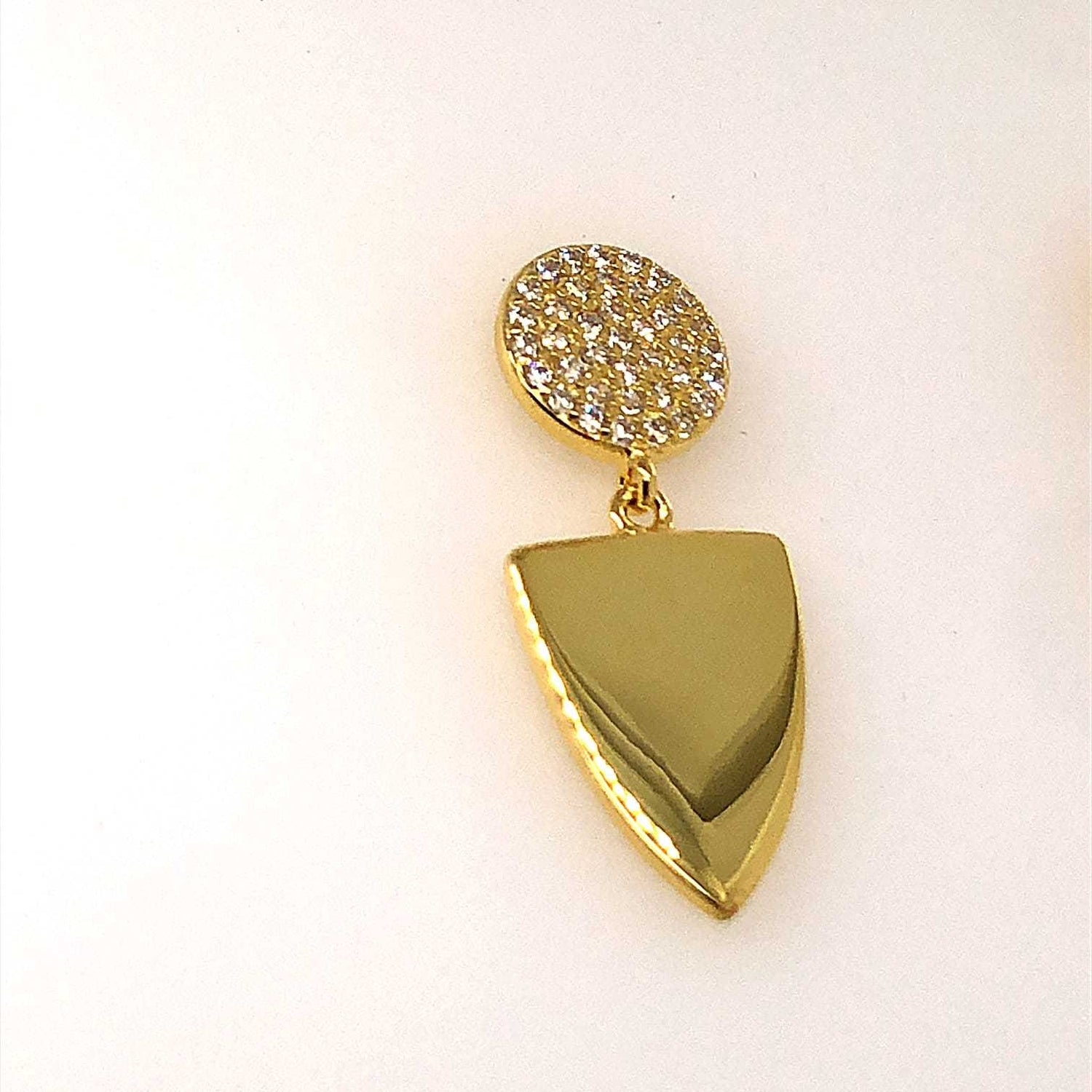 Gold Plated Zirconia Silver Earrings