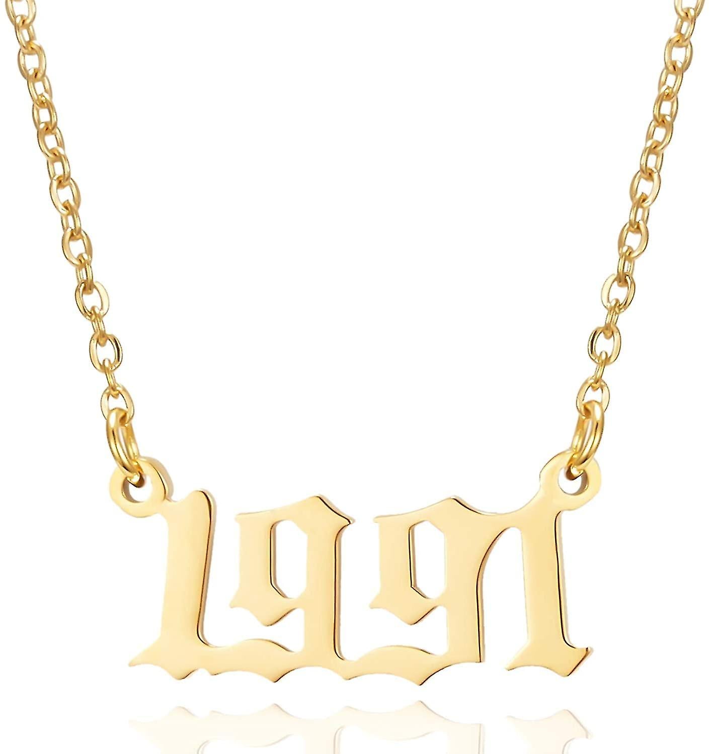 Prime & Pure 9K Yellow Gold Birthyear Necklace 1991
