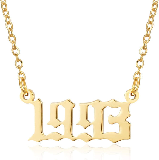 Prime & Pure 9K Yellow Gold Birthyear Necklace 1993