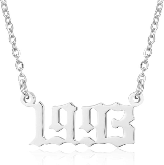 Prime & Pure 9K White Gold Birthyear Necklace 1993
