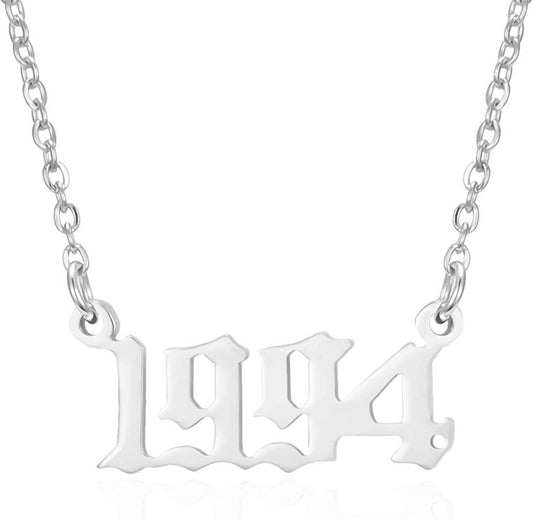 Prime & Pure 9K White Gold Birthyear Necklace 1994
