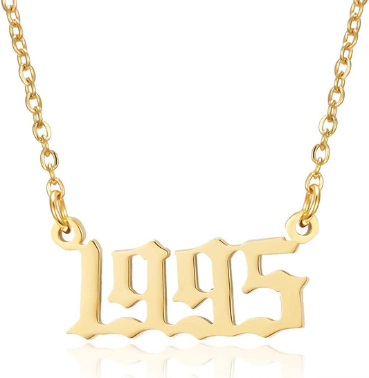 Prime & Pure 9K Yellow Gold Birthyear Necklace 1995