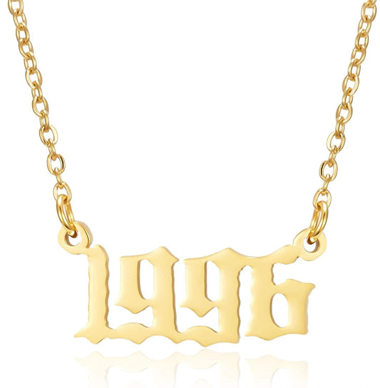 Prime & Pure 9K Yellow Gold Birthyear Necklace 1996