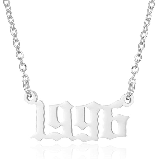 Prime & Pure 9K White Gold Birthyear Necklace 1996
