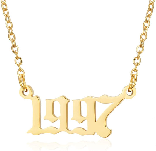 Prime & Pure 9K Yellow Gold Birthyear Necklace 1997
