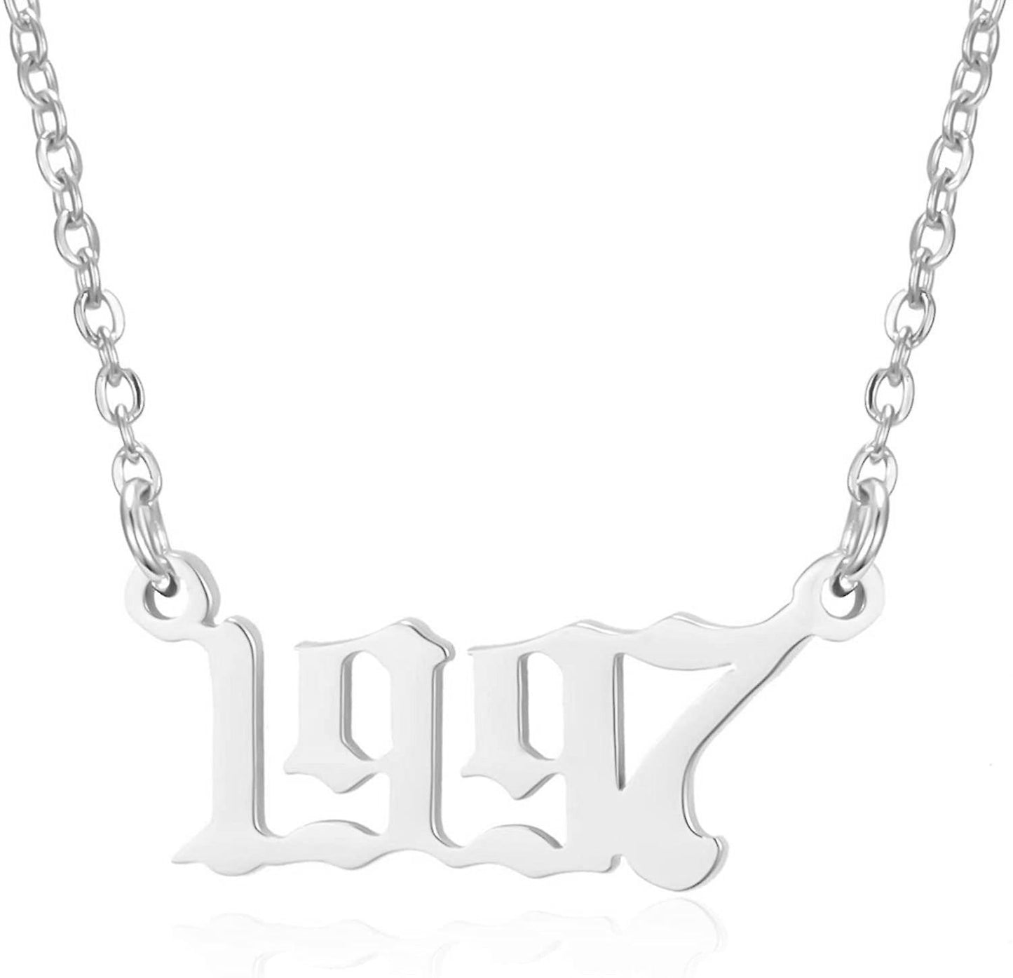 Prime & Pure Sterling Silver Birthyear Necklace 1997