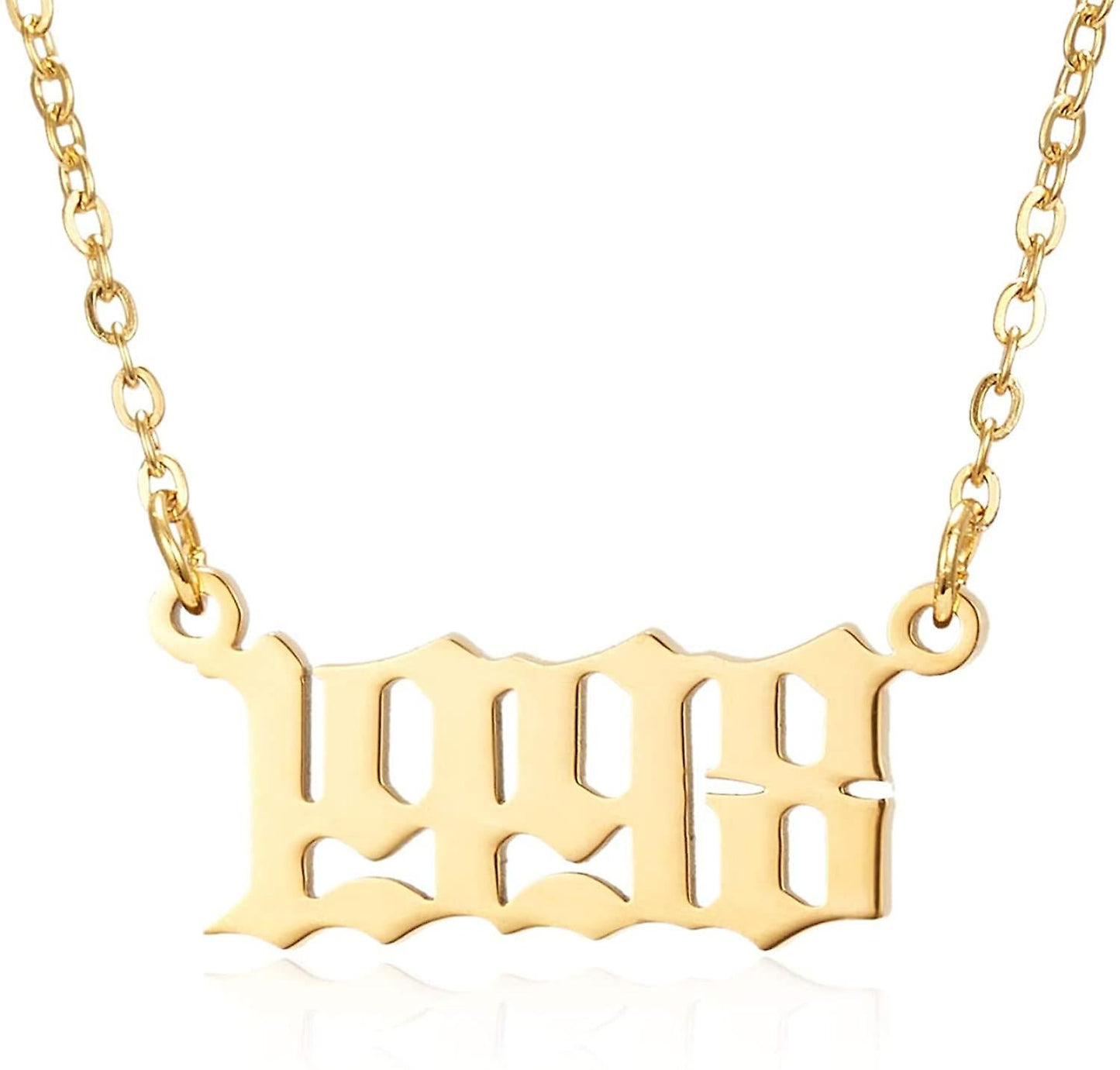 Prime & Pure 9K Yellow Gold Birthyear Necklace 1998