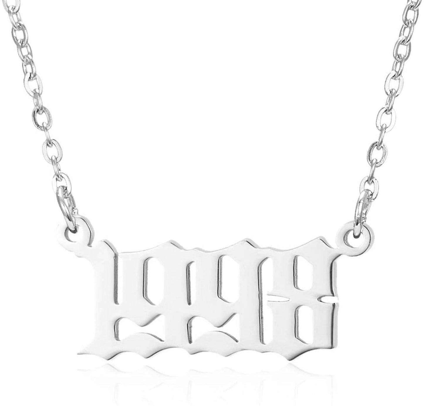 Prime & Pure Sterling Silver Birthyear Necklace 1998