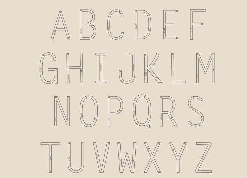 Sideway Big Letter Necklace