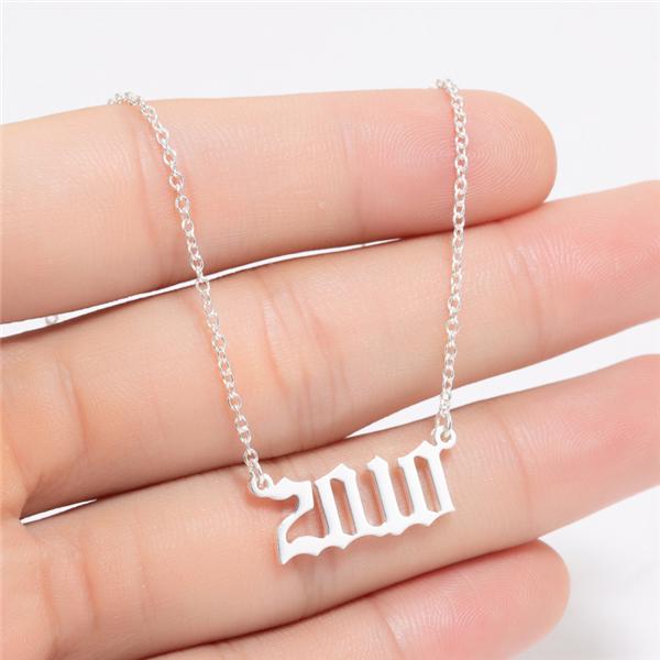 Prime & Pure Sterling Silver Birthyear Necklace 2010