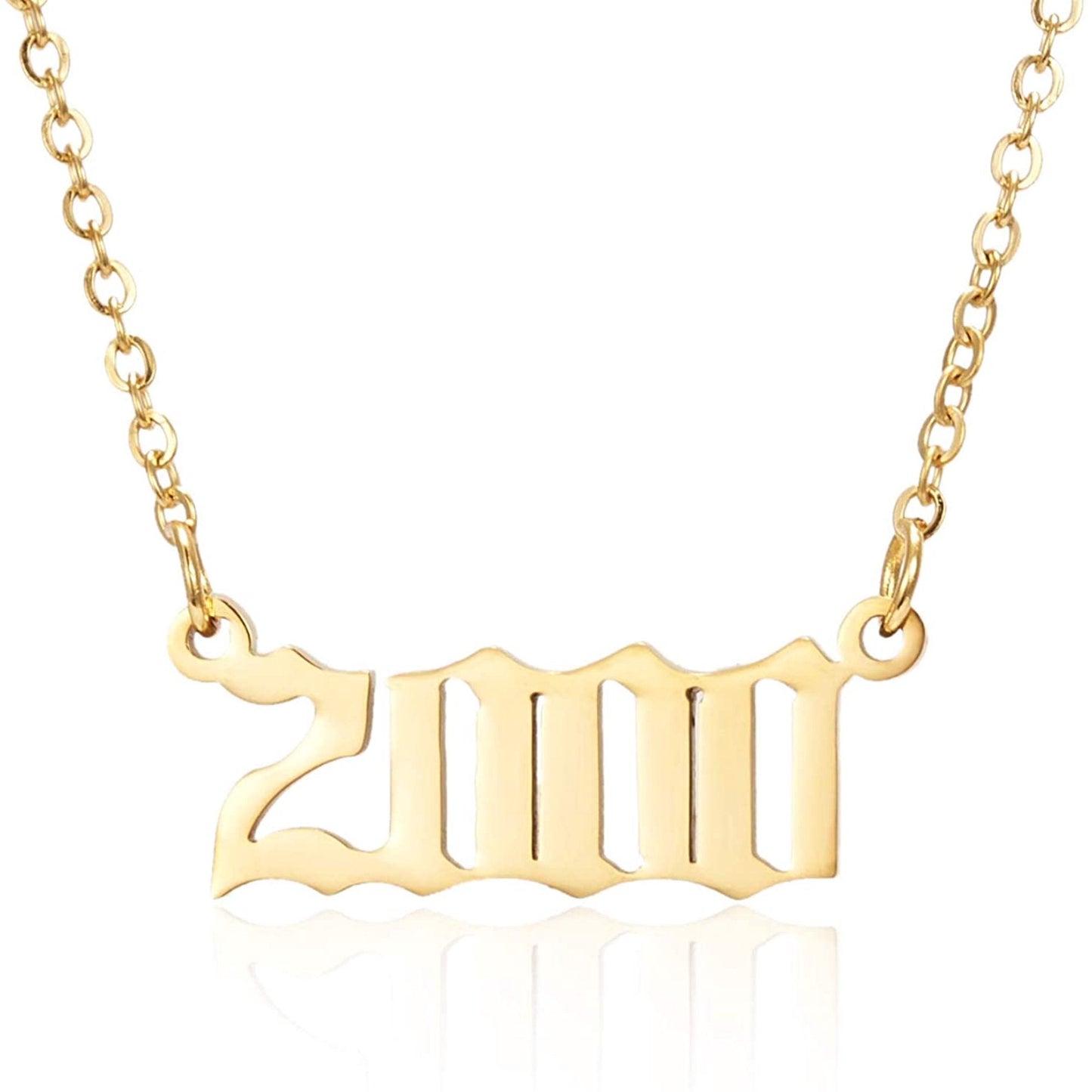 Prime & Pure 9K Yellow Gold Birthyear Necklace 2000