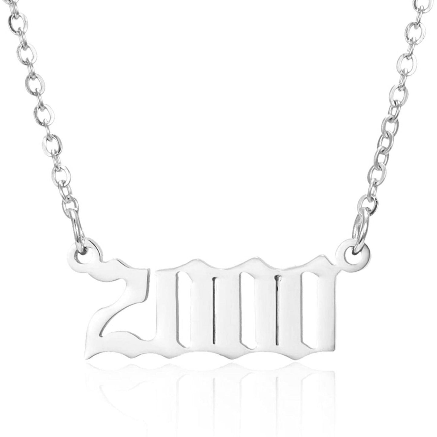 Prime & Pure Sterling Silver Birthyear Necklace 2000