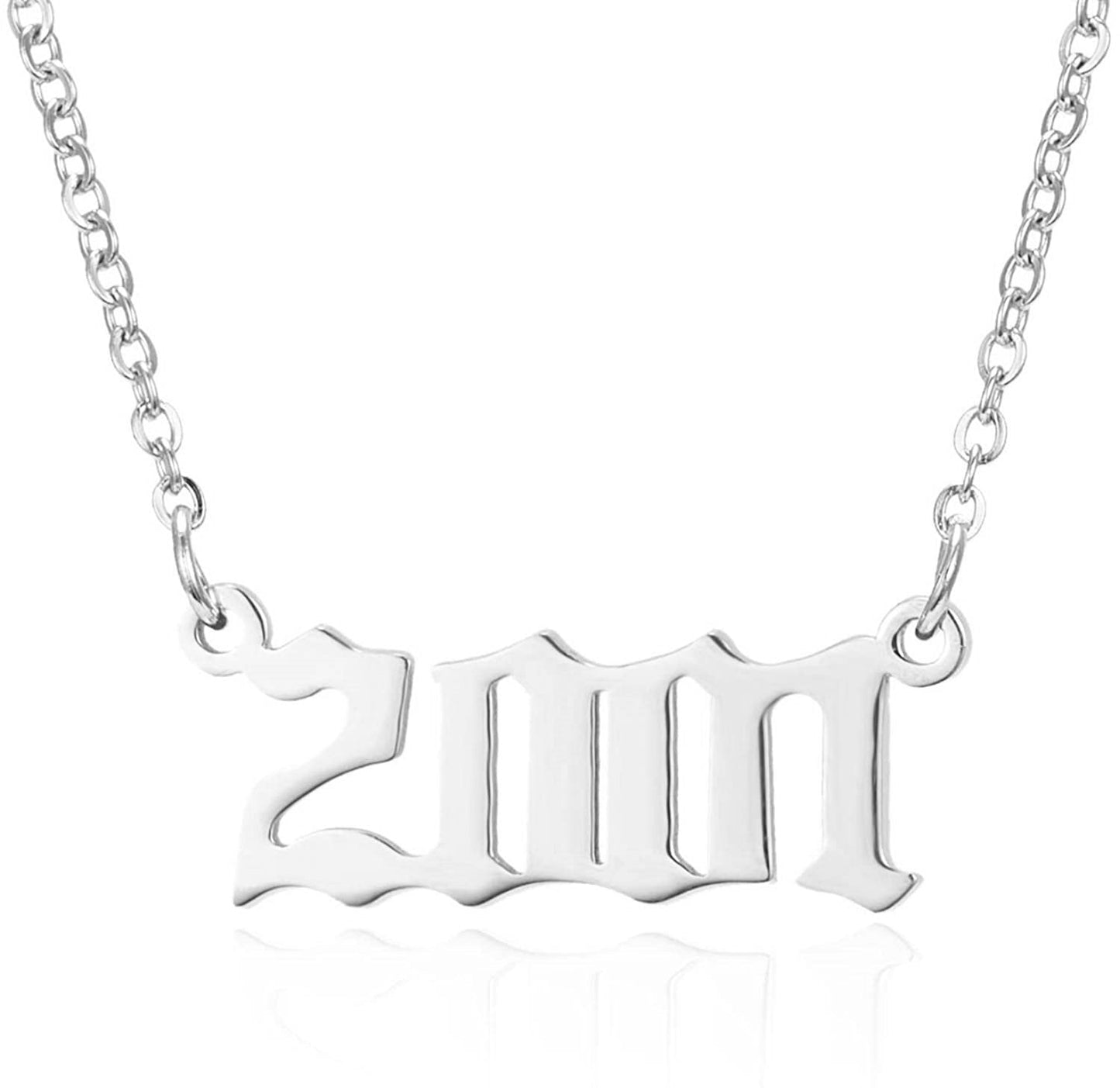 Prime & Pure 9K White Gold Birthyear Necklace 2001
