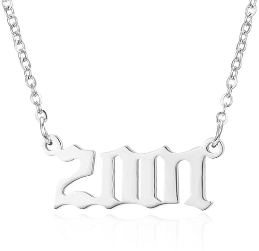 Prime & Pure Sterling Silver Birthyear Necklace 2001