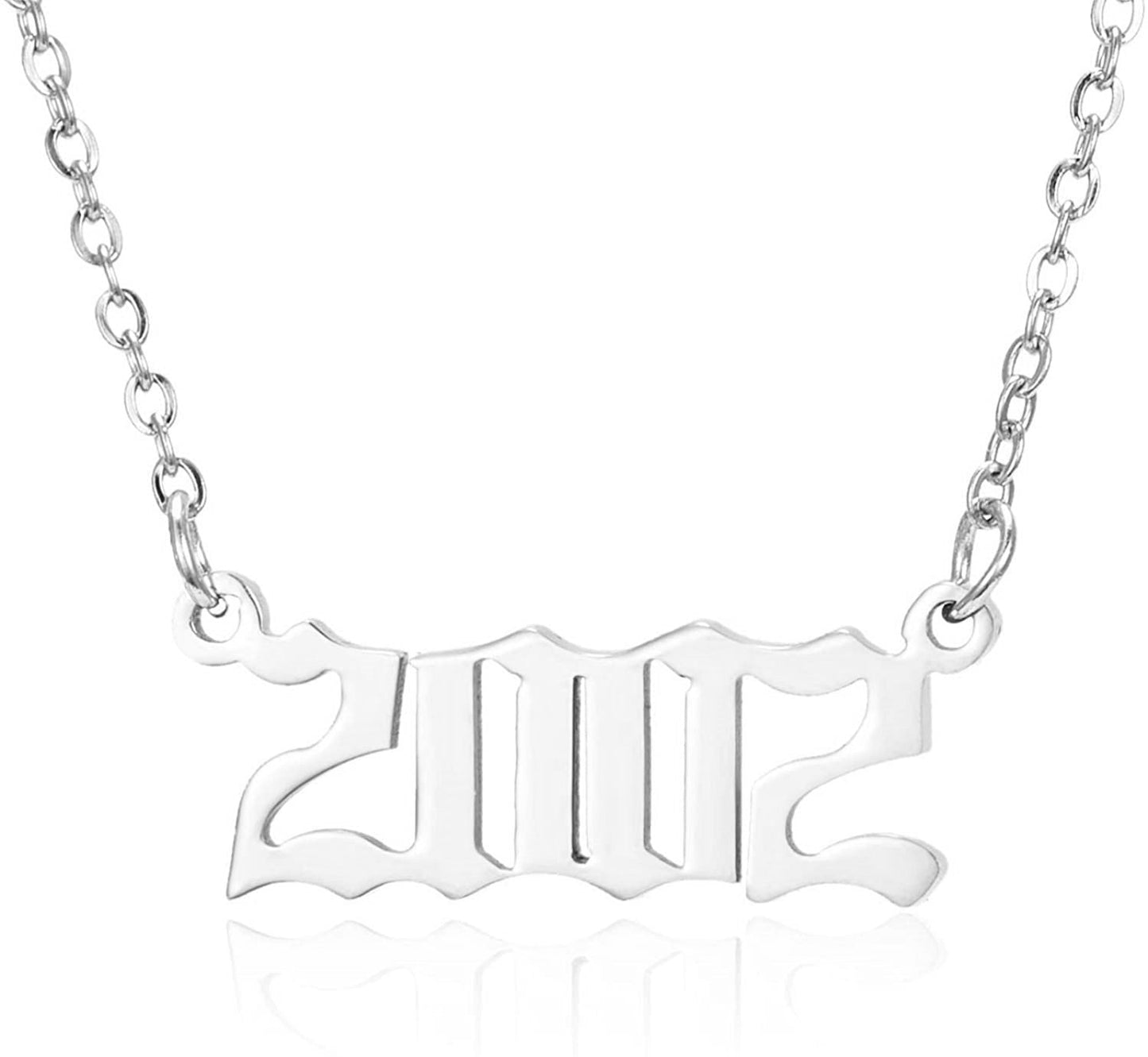 Prime & Pure Sterling Silver Birthyear Necklace 2002