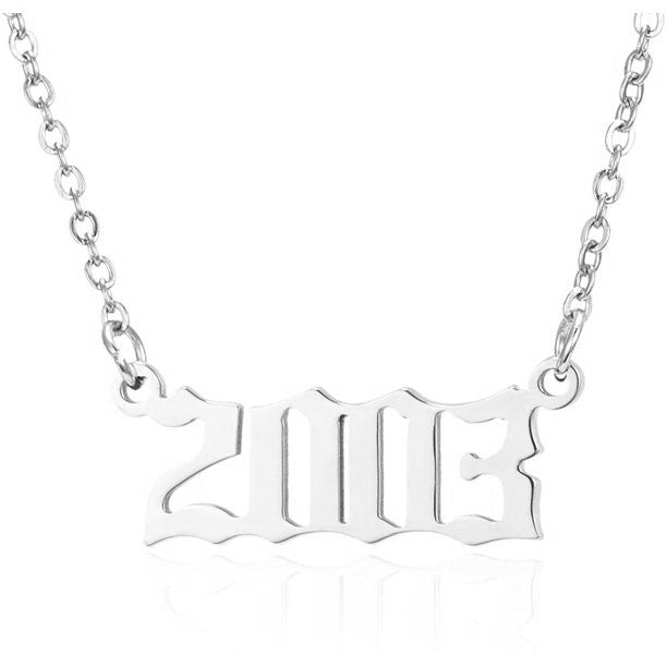 Prime & Pure 9K White Gold Birthyear Necklace 2003