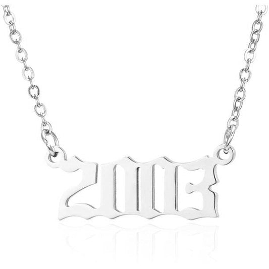 Prime & Pure Sterling Silver Birthyear Necklace 2003