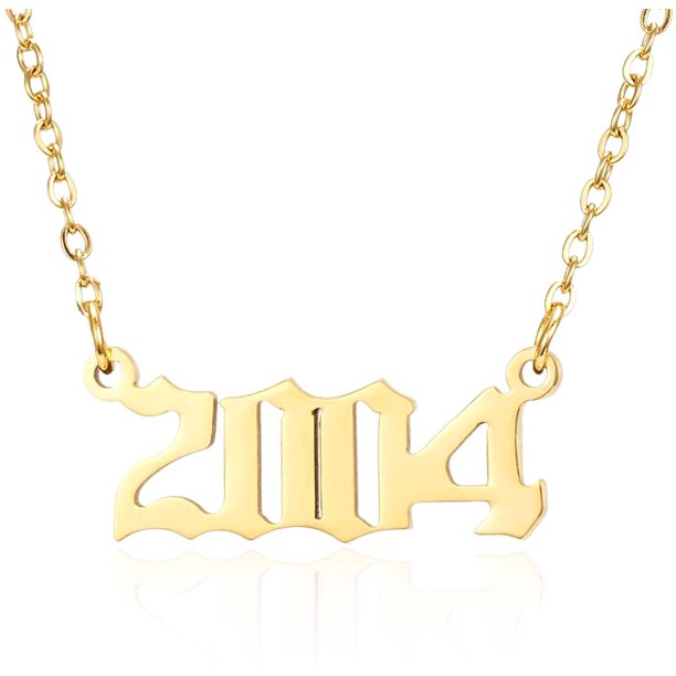Prime & Pure 9K Yellow Gold Birthyear Necklace 2004