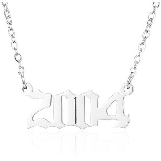 Prime & Pure Sterling Silver Birthyear Necklace 2004