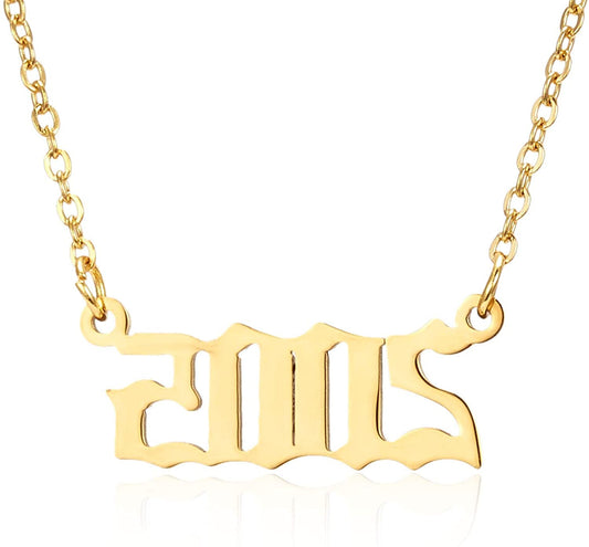 Prime & Pure 9K Yellow Gold Birthyear Necklace 2005