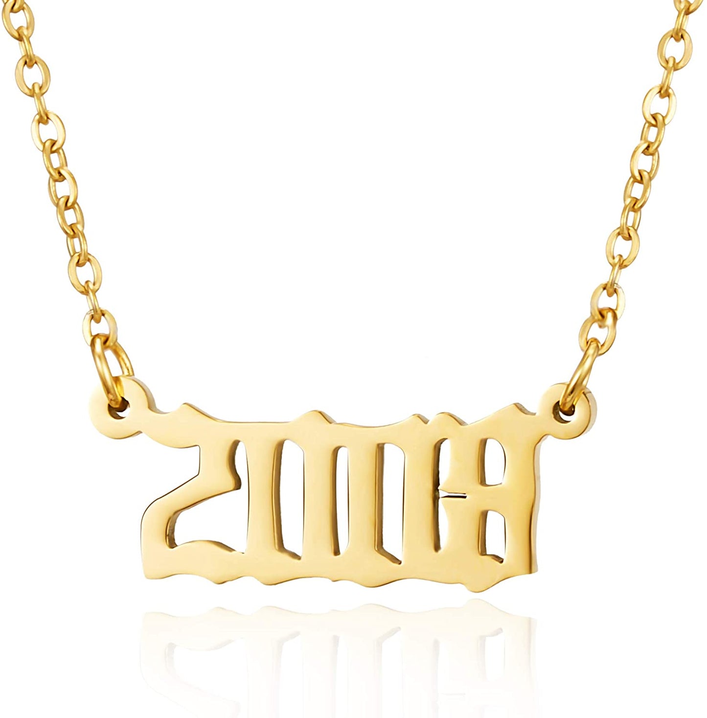 Prime & Pure 9K Yellow Gold Birthyear Necklace 2008