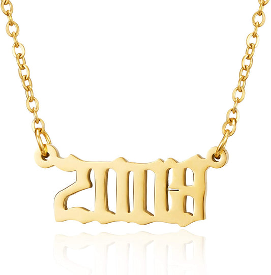 Prime & Pure 9K Yellow Gold Birthyear Necklace 2008