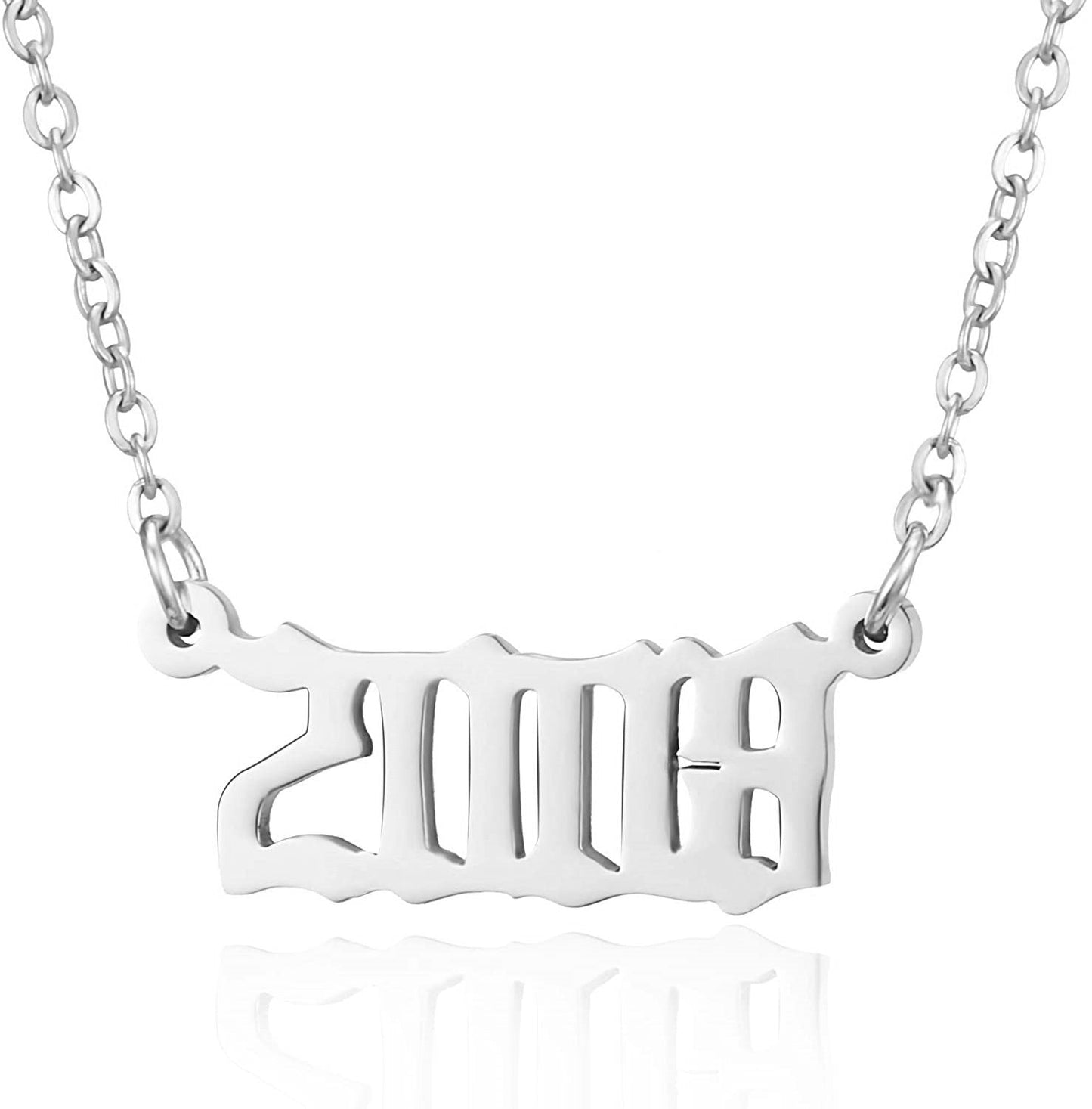 Prime & Pure Sterling Silver Birthyear Necklace 2008