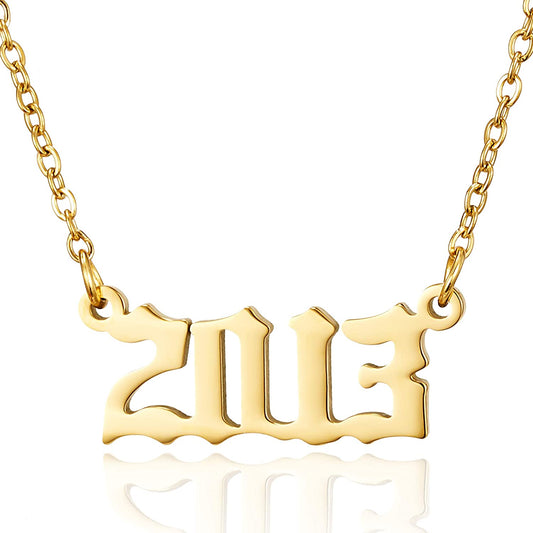 Prime & Pure 9K Yellow Gold Birthyear Necklace 2013