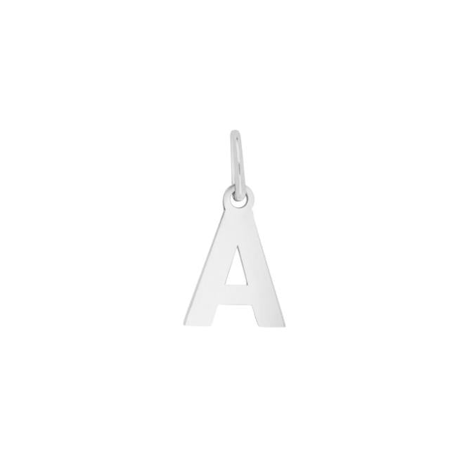 Prime & Pure 9K White Gold Initial Pendant Letter A