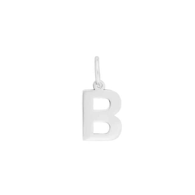 Prime & Pure Sterling Silver Initial Pendant Letter B