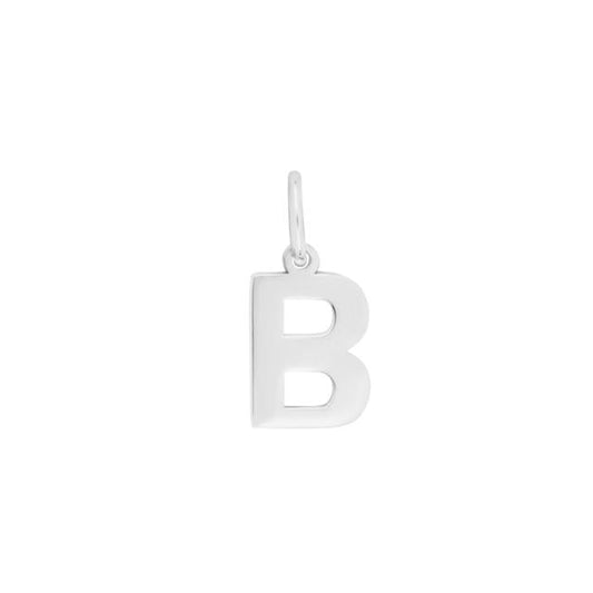 Prime & Pure 9K White Gold Initial Pendant Letter B