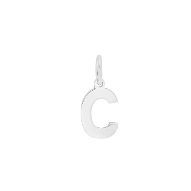 Prime & Pure Sterling Silver Initial Pendant Letter C