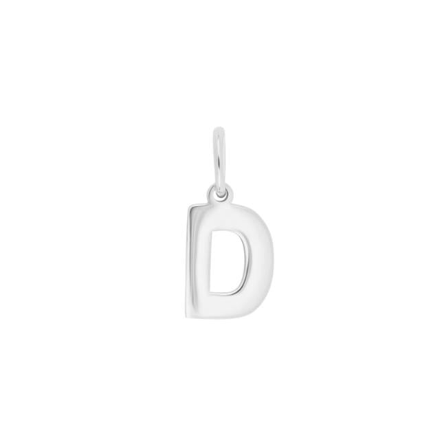 Prime & Pure 9K White Gold Initial Pendant Letter D