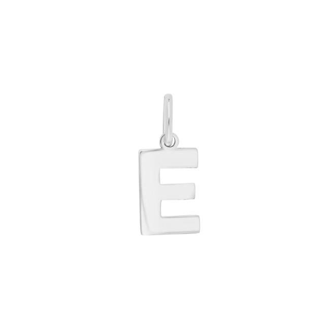 Prime & Pure Sterling Silver Initial Pendant Letter E